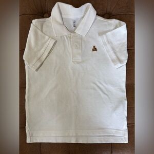 GAP Kids white Polo with Bear Embroidery
